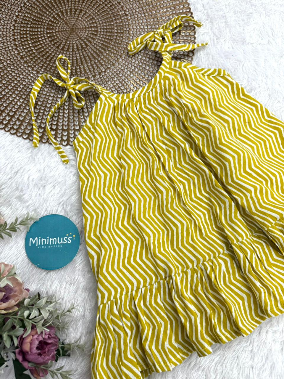 MINI GLOW -F02 - MUSTARD FROCK