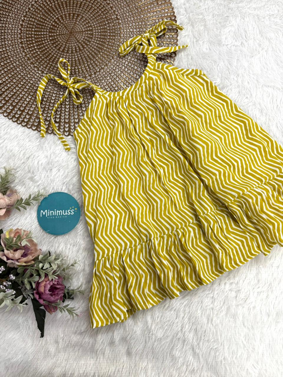 MINI GLOW -F02 - MUSTARD FROCK