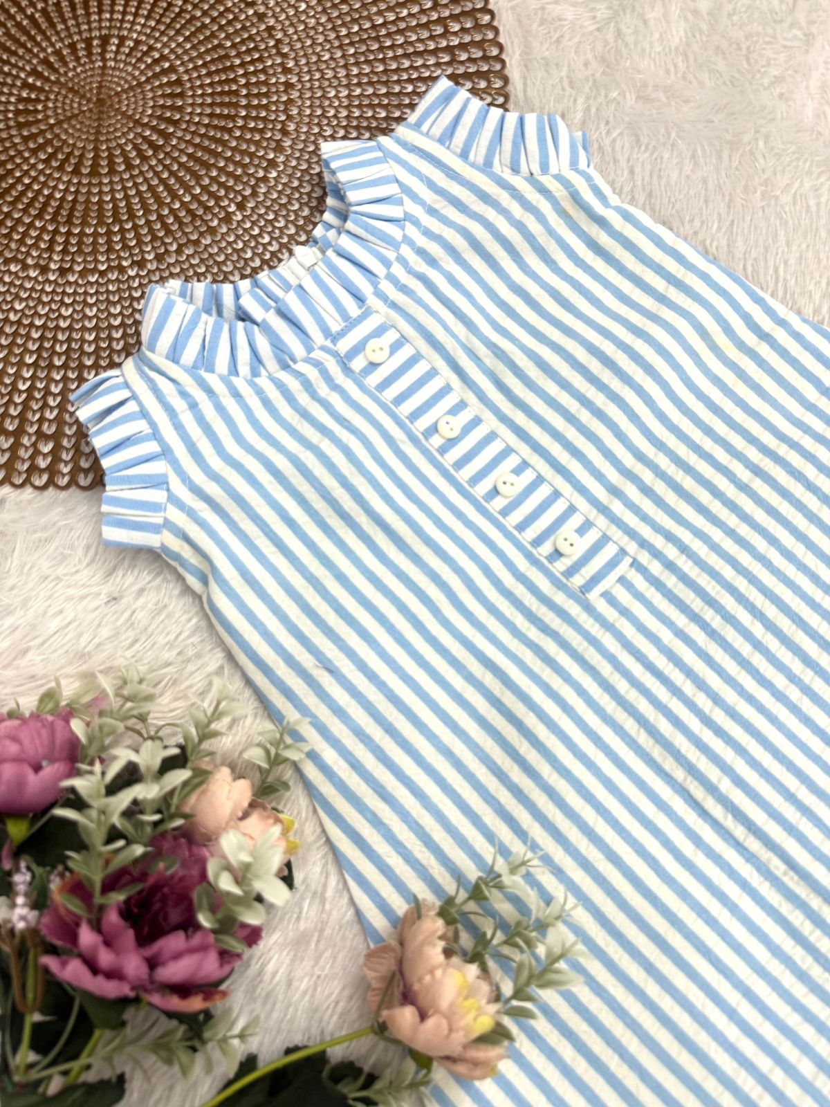 BABY DOLL -F07- BABY BLUE  FROCK