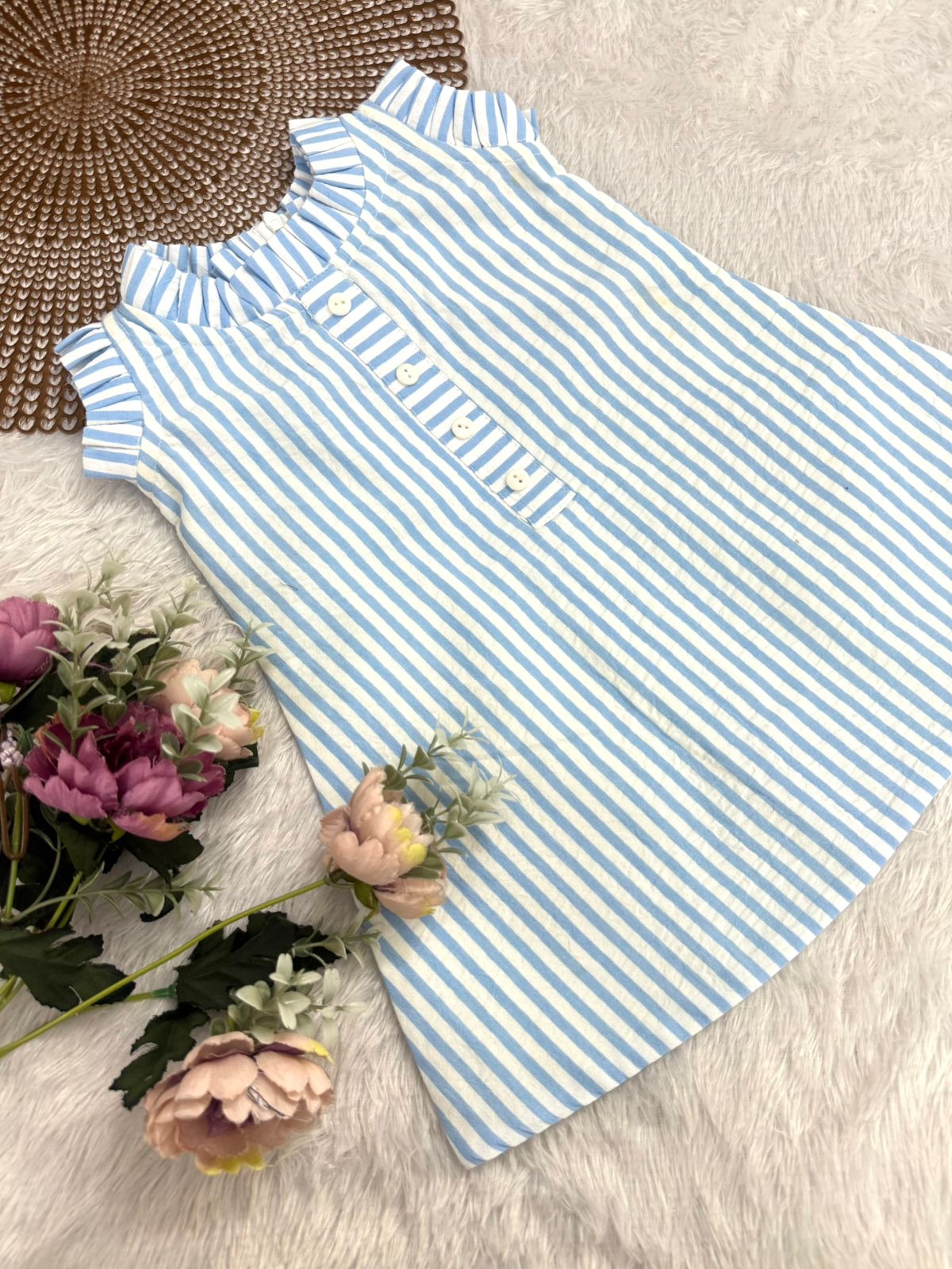 BABY DOLL -F07- BABY BLUE  FROCK