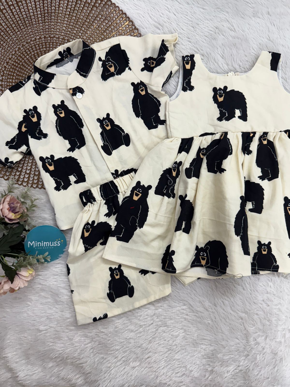 STUNNING SIBILING -SS02 BEAR FROCK
