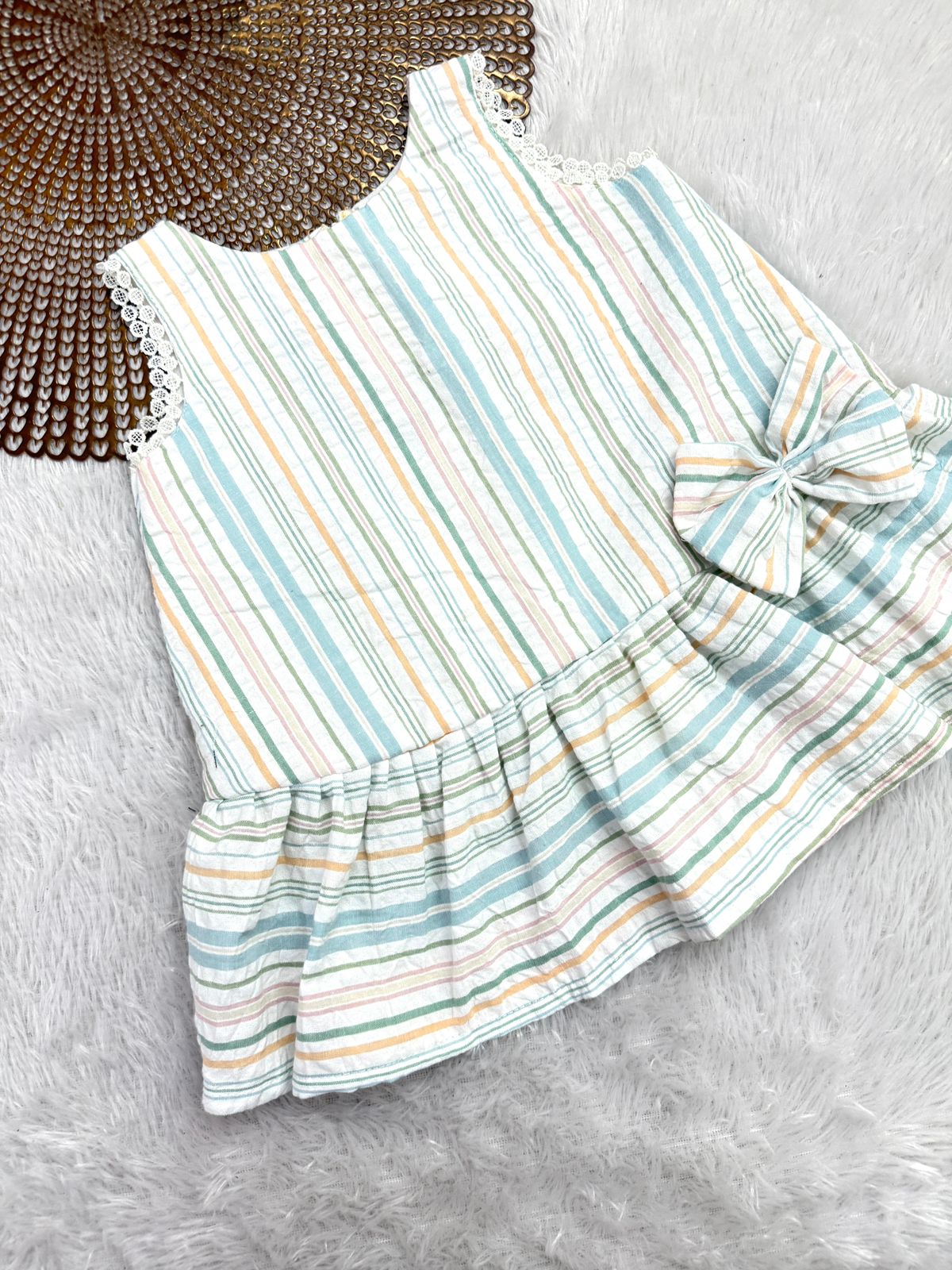 BABY DOLL -F12-  BLUE BOW FROCK