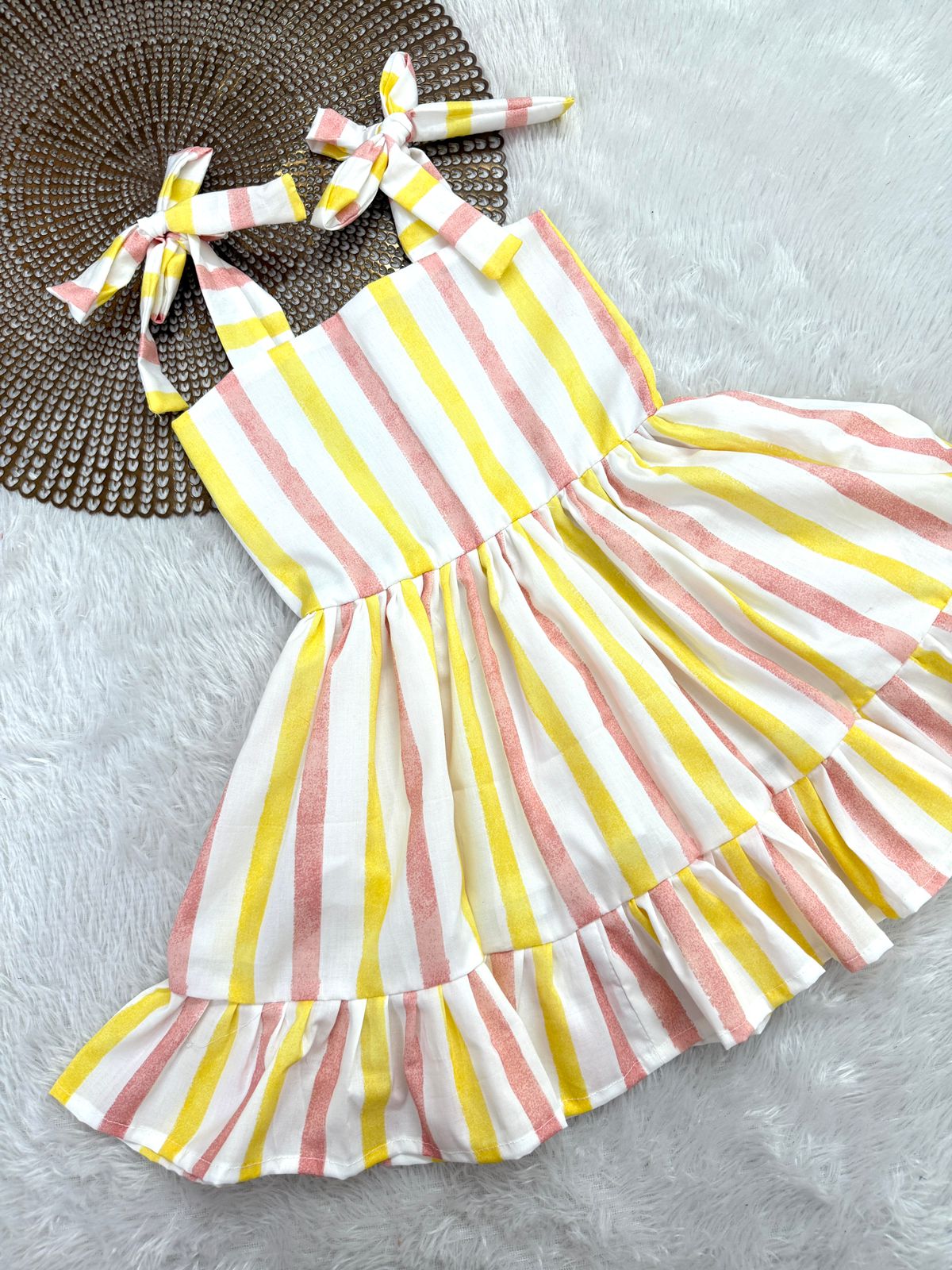 BABY DOLL -F14- YELLOW PINK FROCK