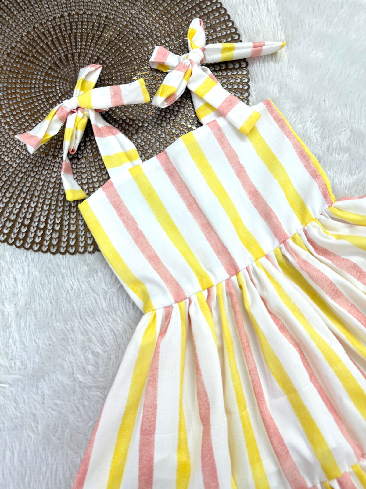 BABY DOLL -F14- YELLOW PINK FROCK