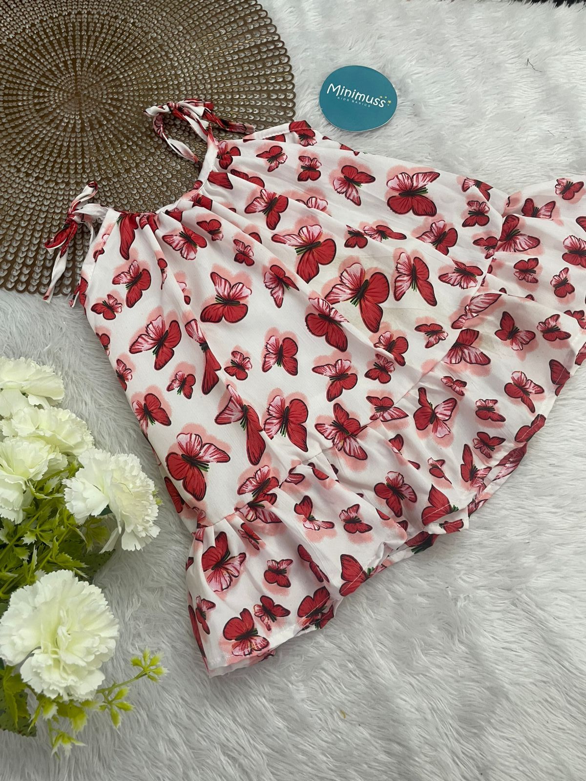 MINI GLOW- BUTTERFLY KNOTTED FROCK