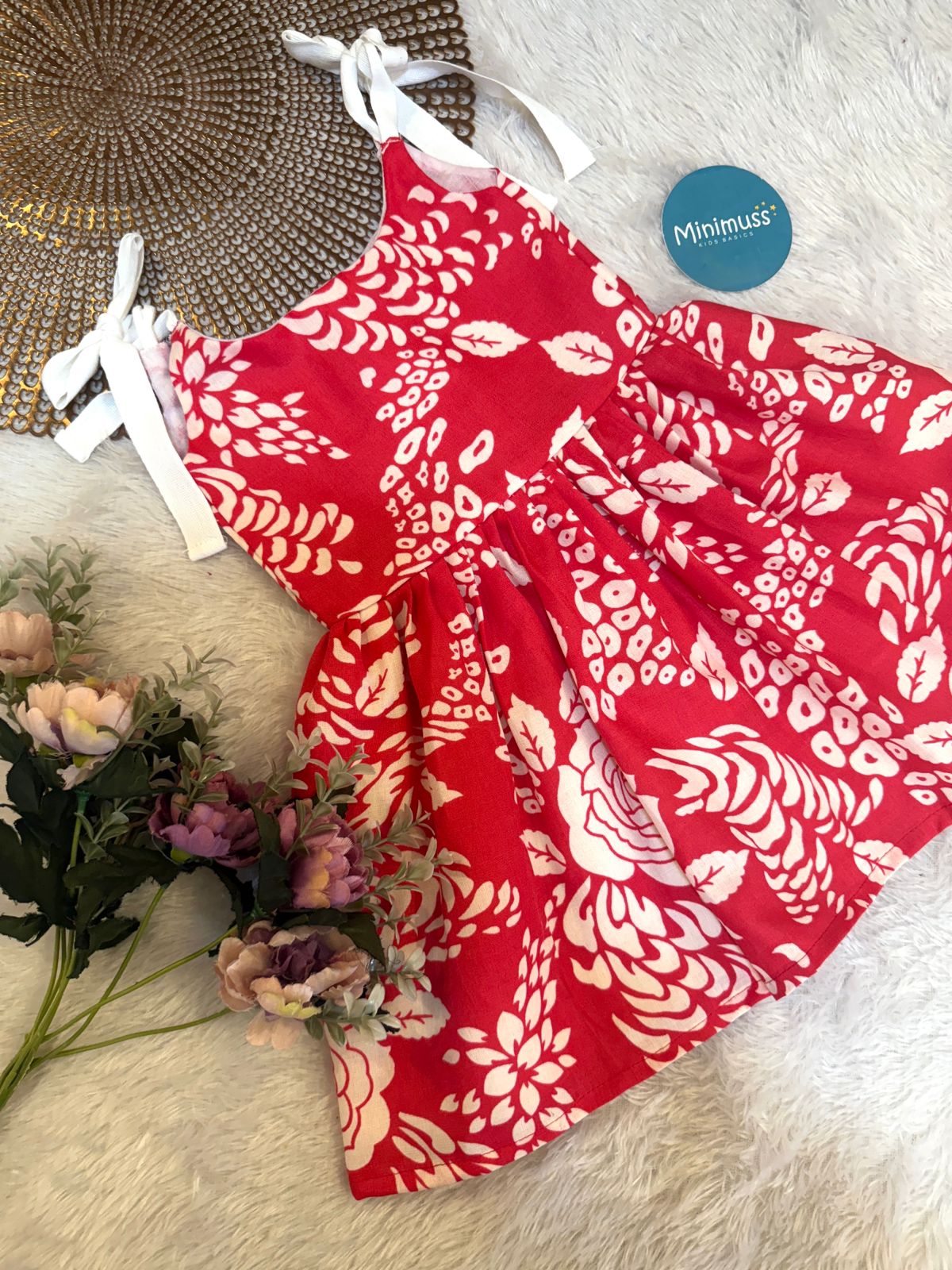 SUNBLUSH-F02-PINK KNOTTED FROCK