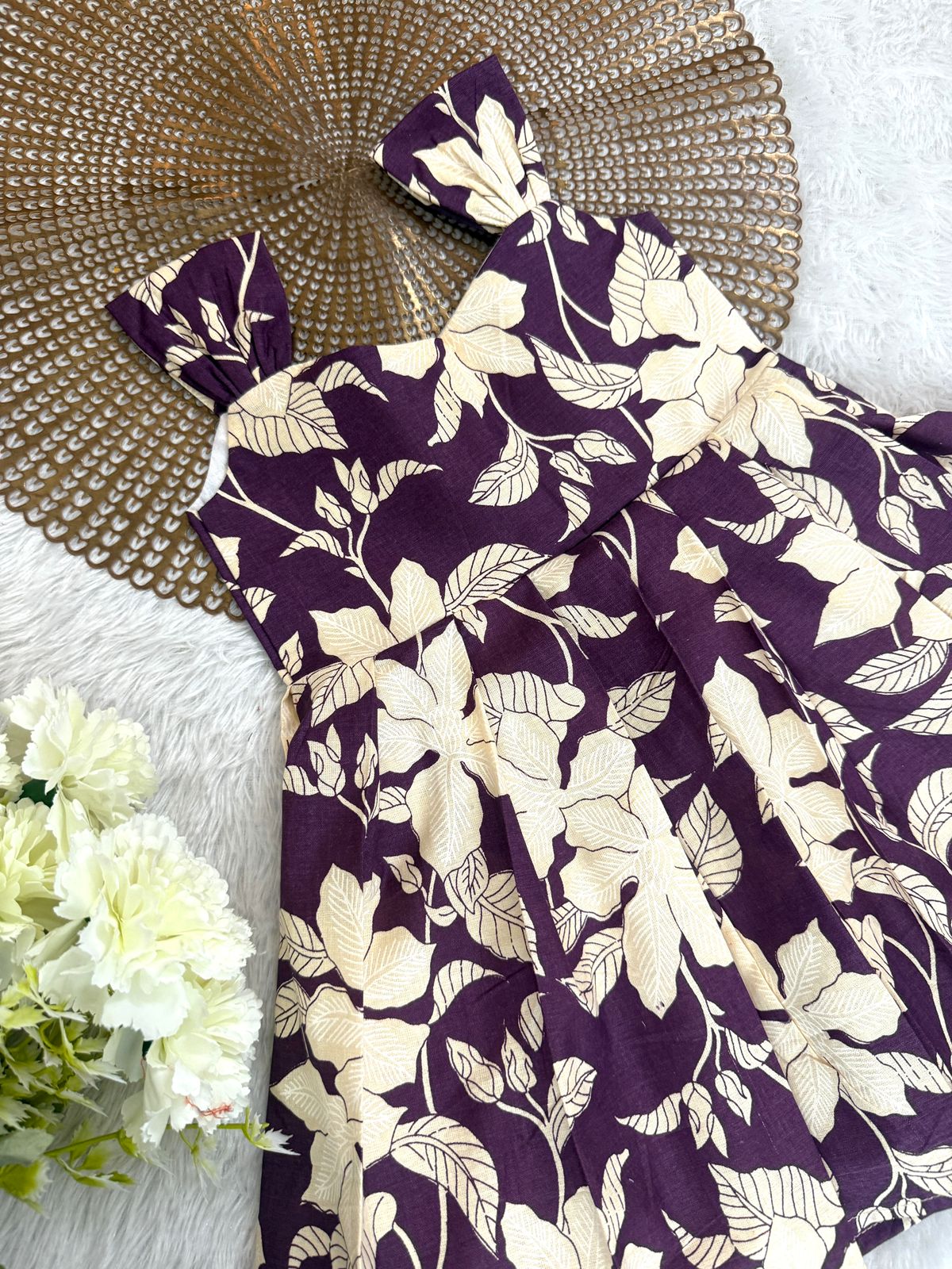 SUNBLUSH-F07-VIOLET FLORAL FROCK