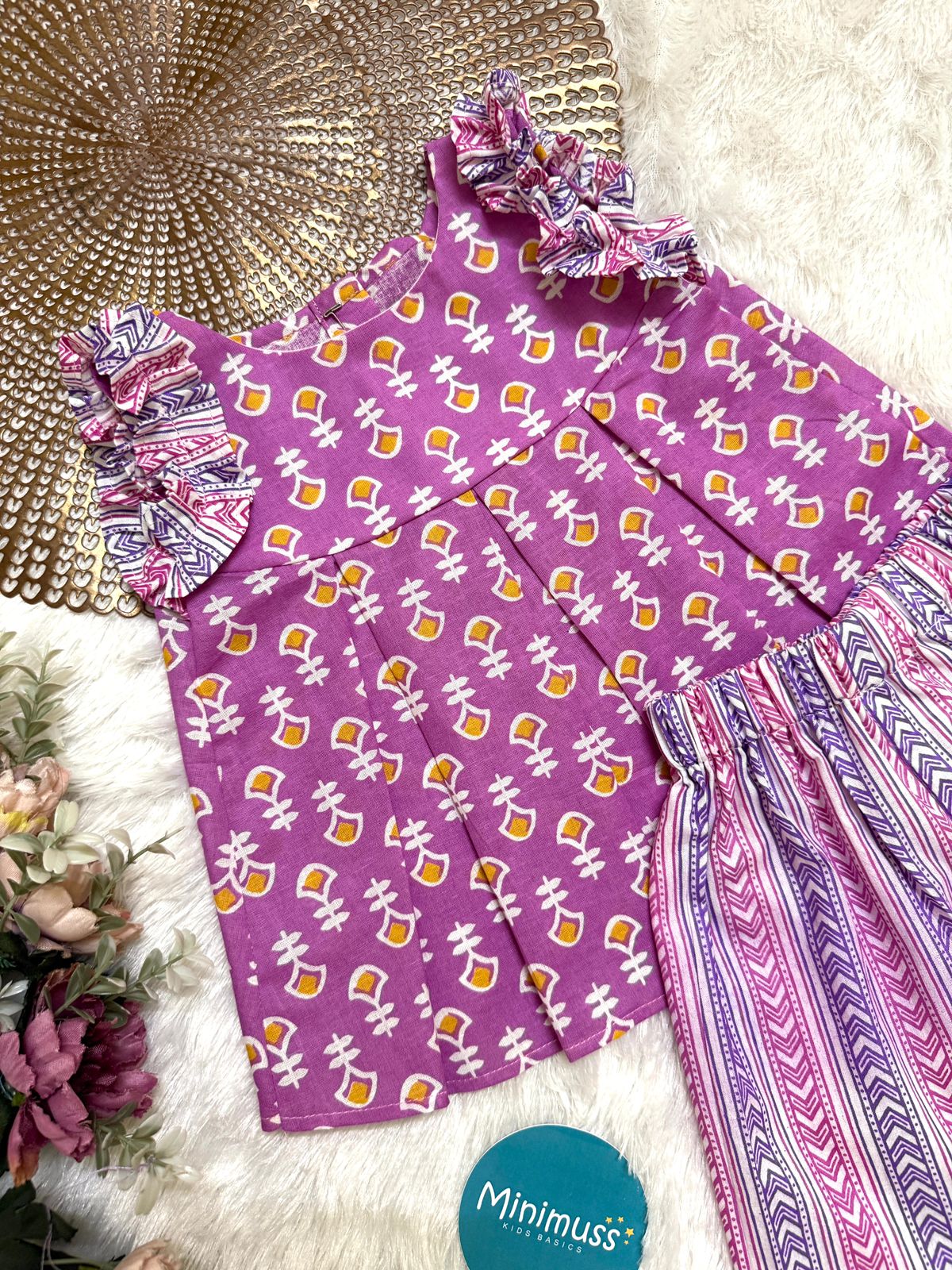 Twinkle - DC008 LAVENDER YELLOW Co-ord set