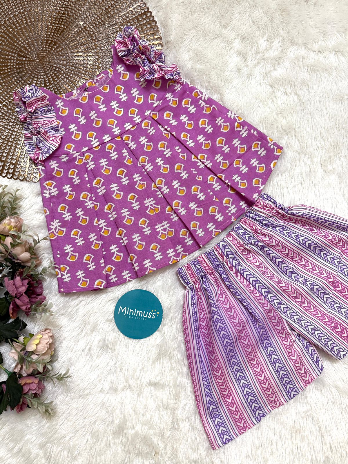 Twinkle - DC008 LAVENDER YELLOW Co-ord set