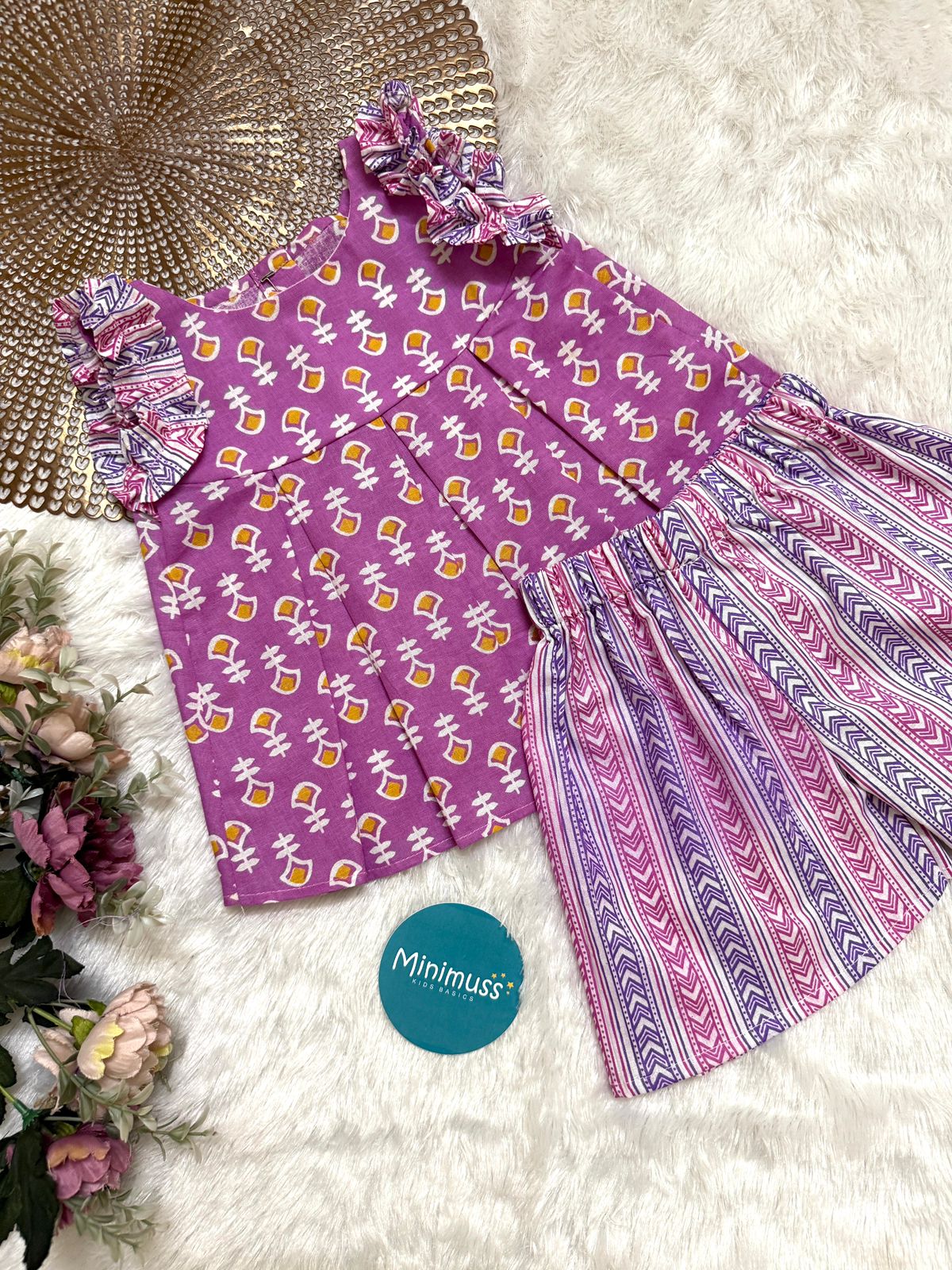 Twinkle - DC008 LAVENDER YELLOW Co-ord set