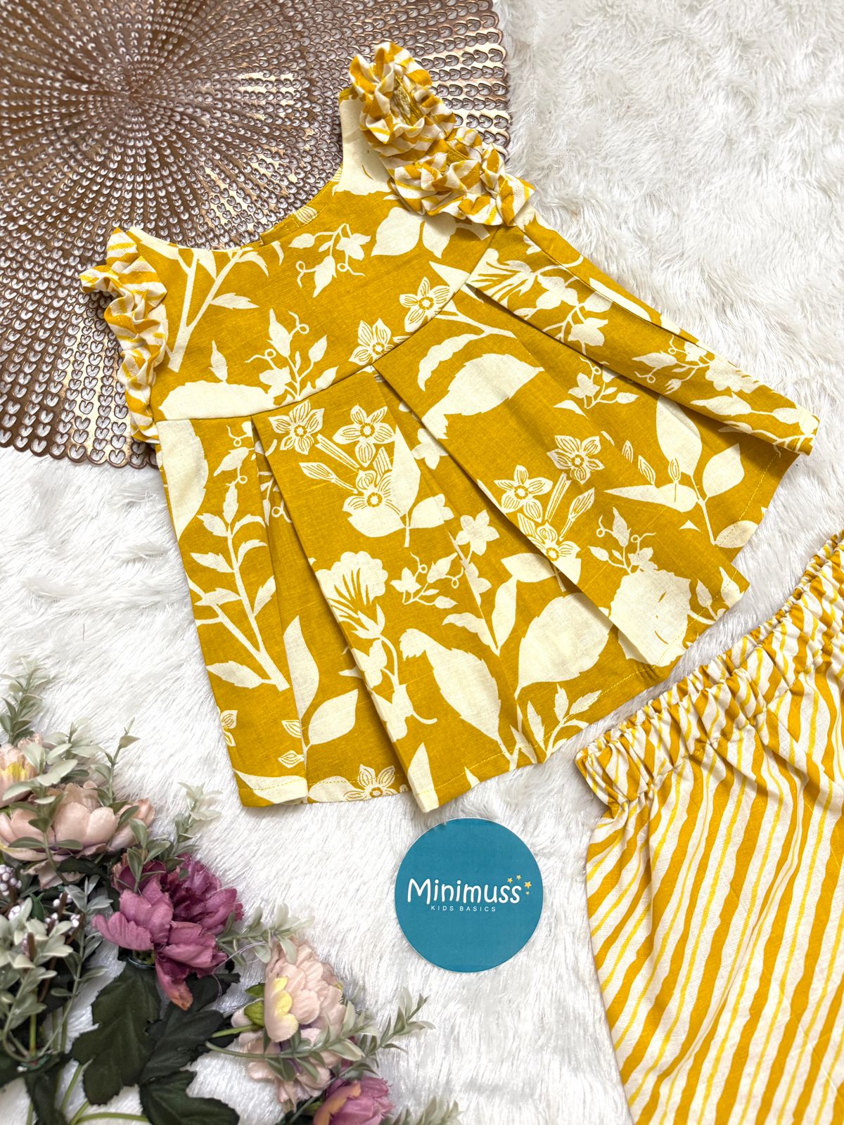 Twinkle - DC005 YELLOW POLKA Co-ord set