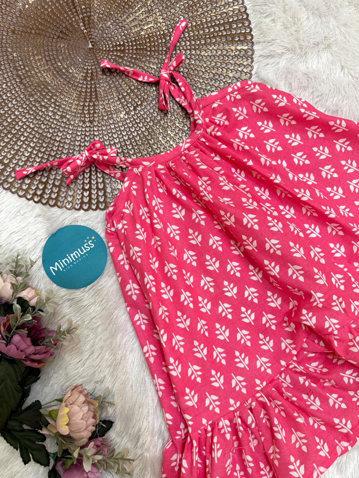 MINI GLOW- DC018 HOT PINK KNOTTED FROCK