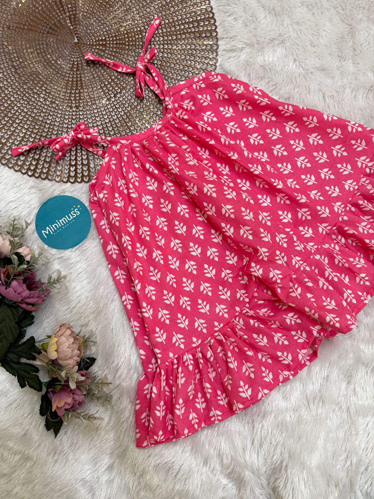 MINI GLOW- DC018 HOT PINK KNOTTED FROCK