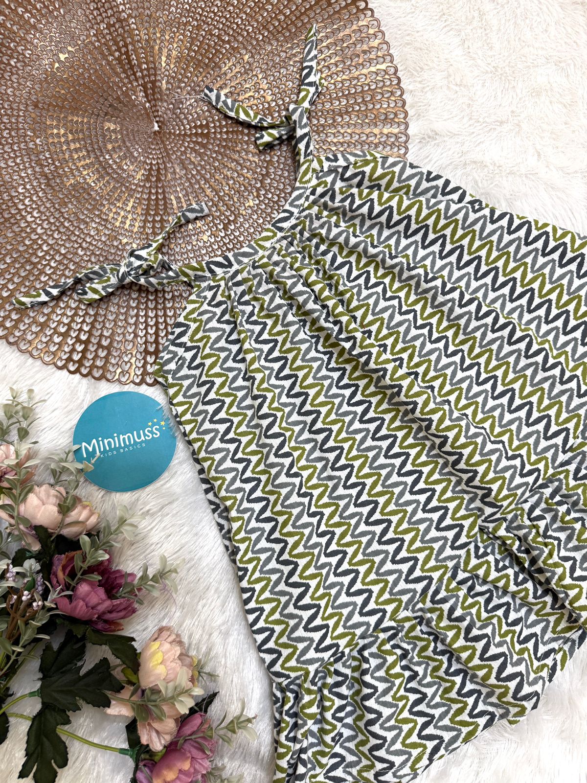 MINI GLOW- DC015 GREY  KNOTTED FROCK