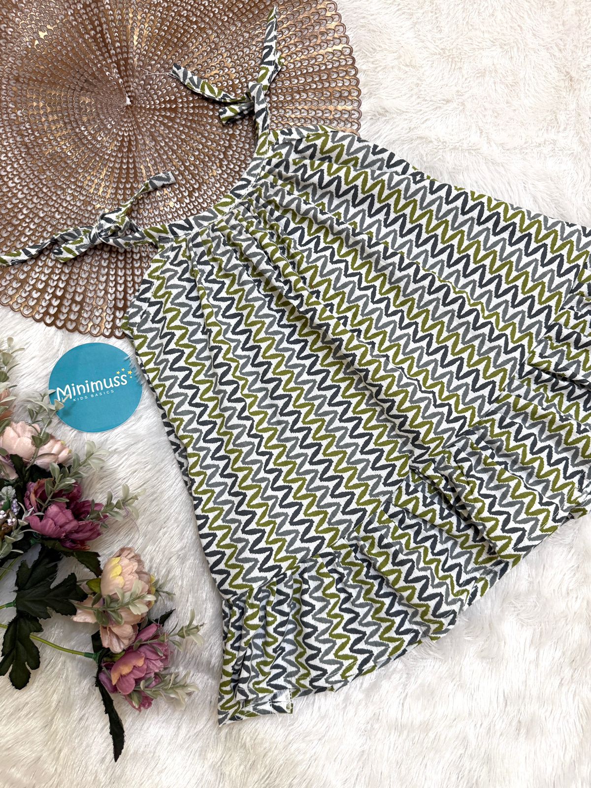 MINI GLOW- DC015 GREY  KNOTTED FROCK