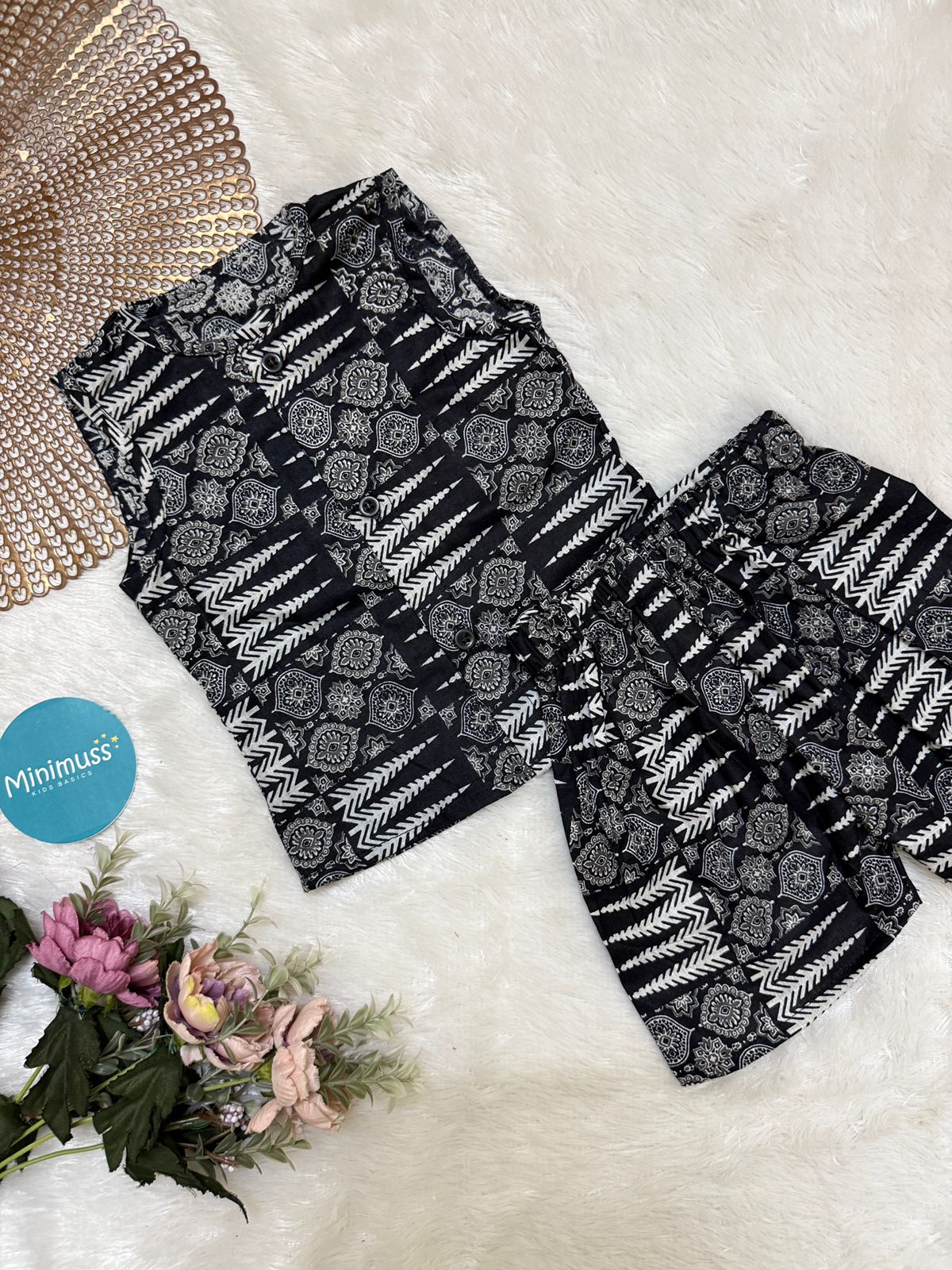 DAILY PLAY- DC021 BLACK WHITE COORD SET