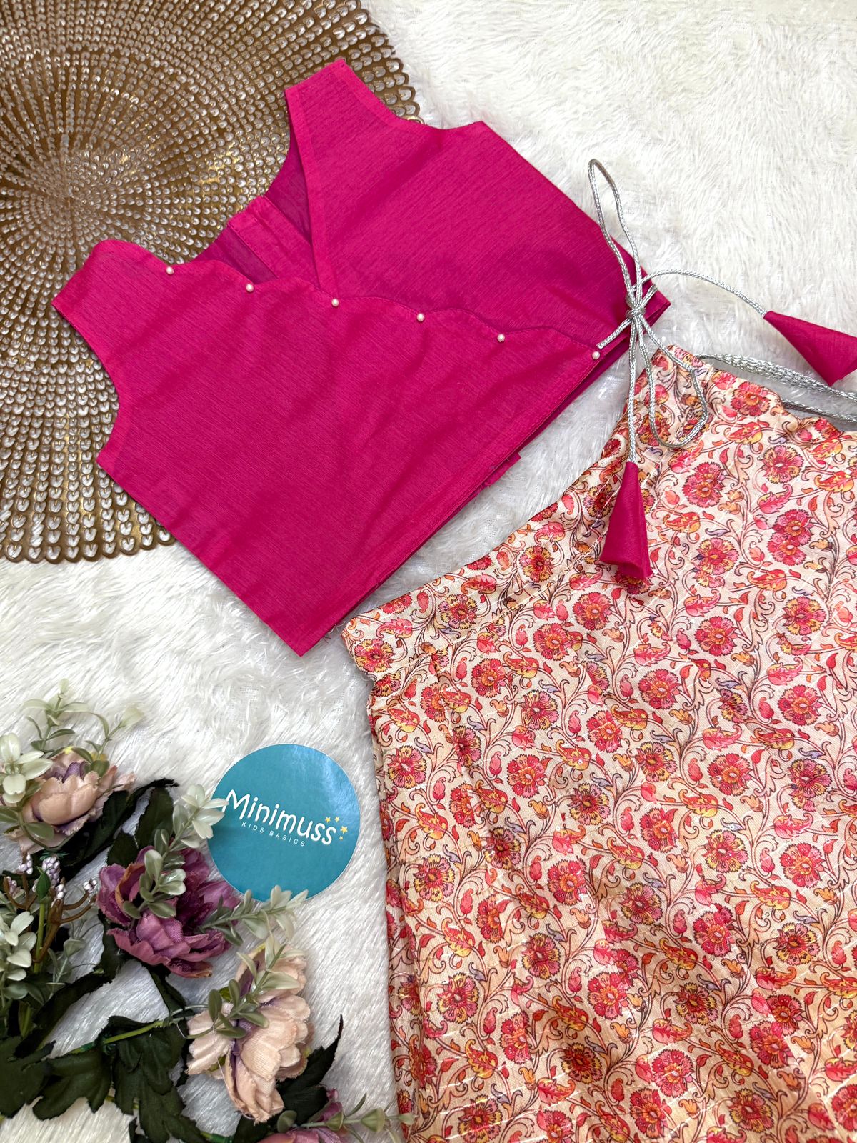 GLOW & FLOW  - DC042- PINK SKIRT SET