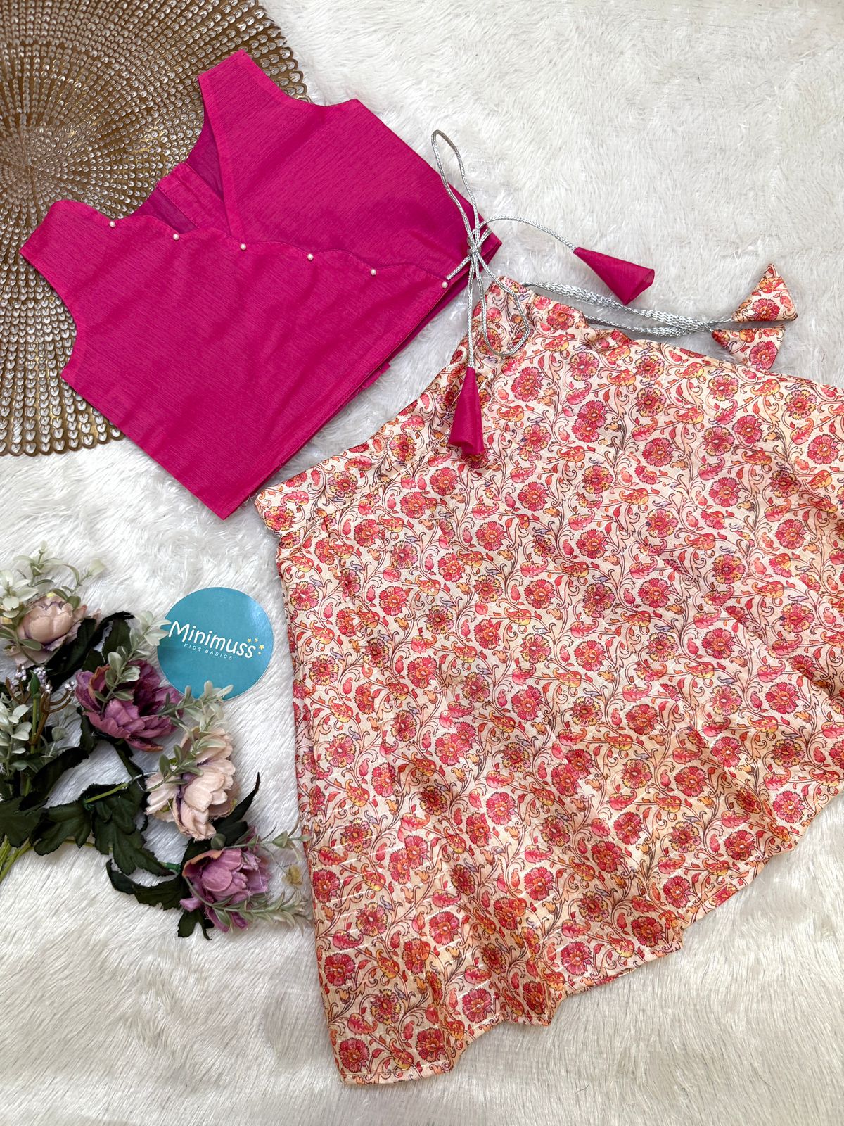 GLOW & FLOW  - DC042- PINK SKIRT SET