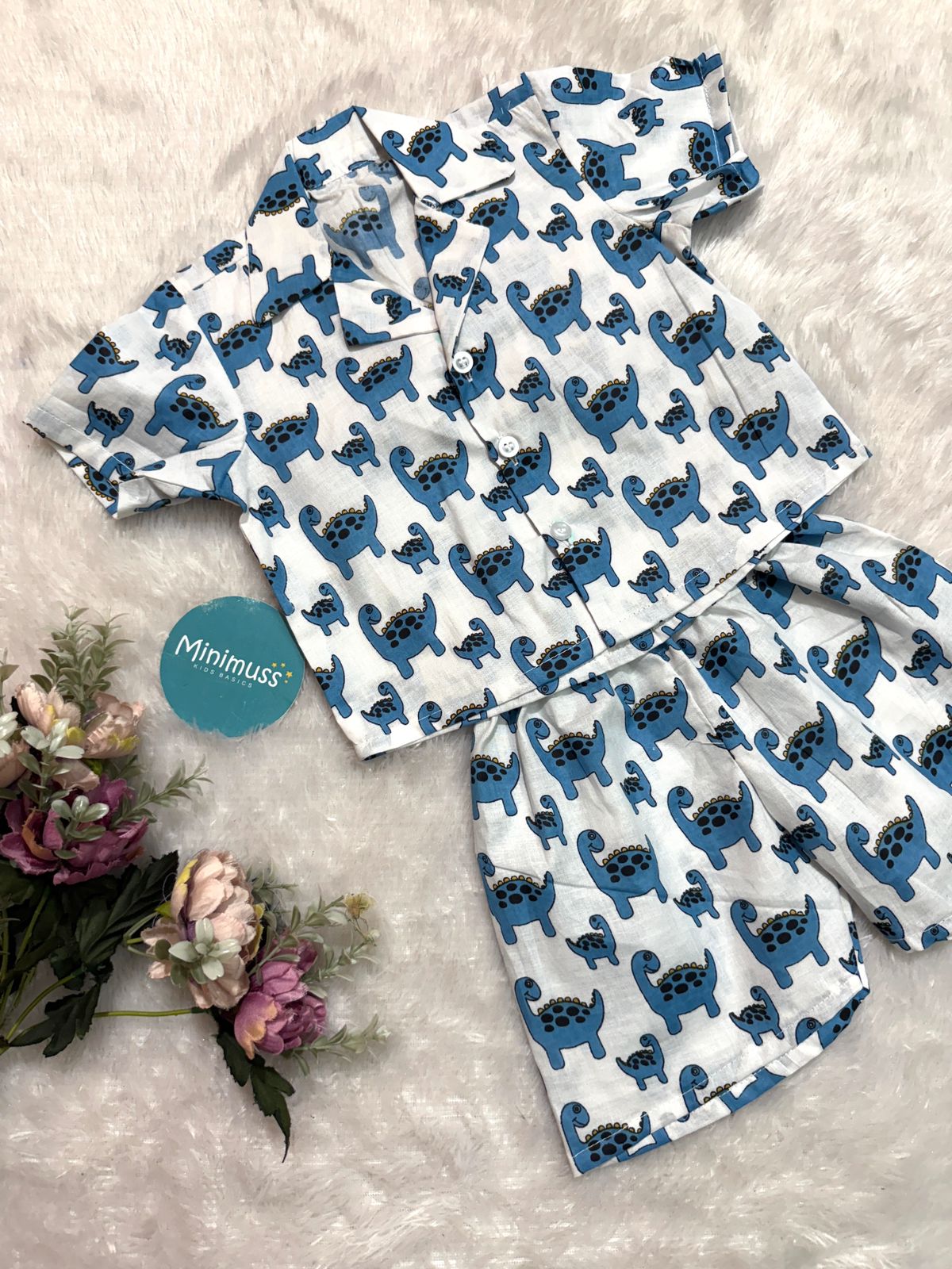 COOL CUB-DC048- BOYS BLUE DINO CO-ORD SET
