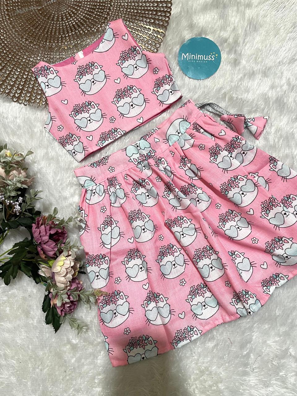 HELLO KITTY-S25 TOP AND SKIRT