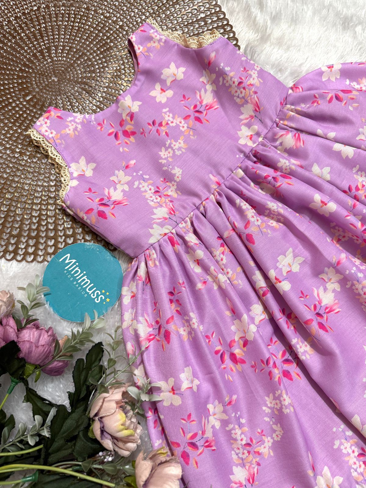 DREAMY DAISY- DC073 LAVENDER FLORAL FROCK