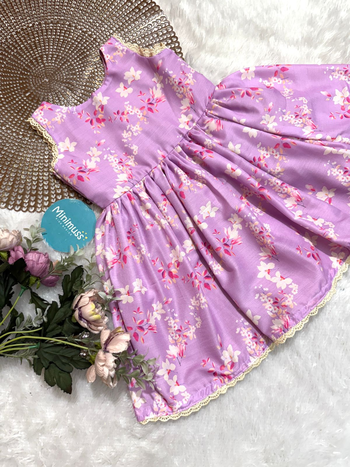 DREAMY DAISY- DC073 LAVENDER FLORAL FROCK