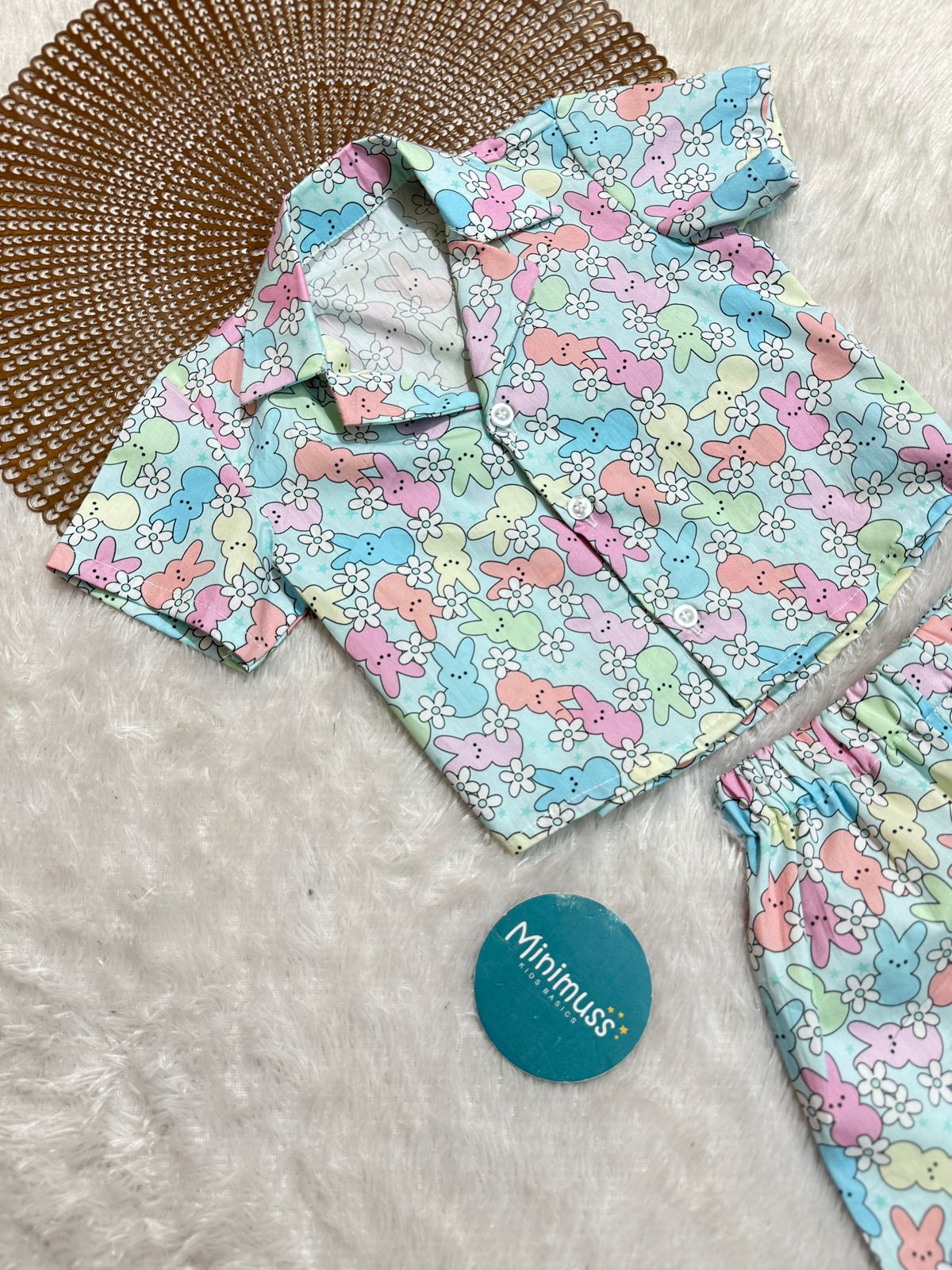 COOL CUB-DC079- BOYS BLUE BUNNY CO-ORD SET