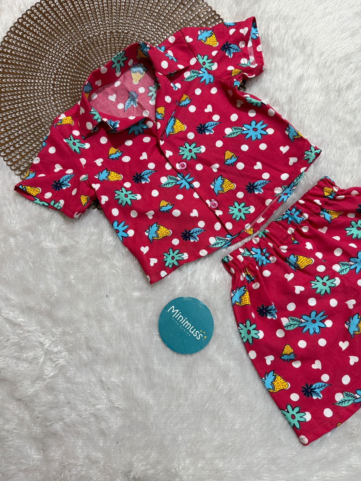 COOL CUB-DC080- BOYS RED CO-ORD SET