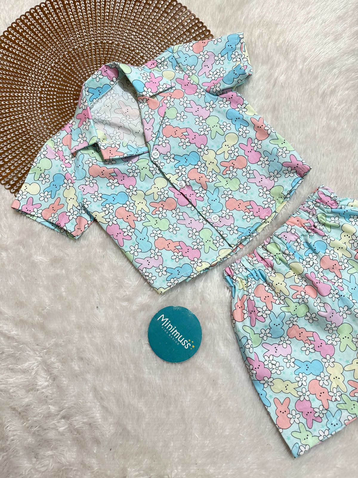 COOL CUB-DC079- BOYS BLUE BUNNY CO-ORD SET