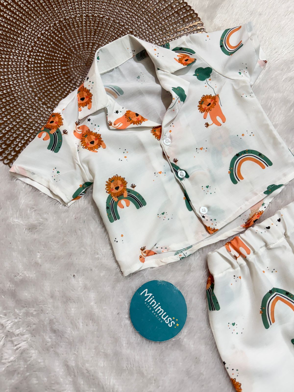 COOL CUB-DC081- BOYS WHITE CO-ORD SET