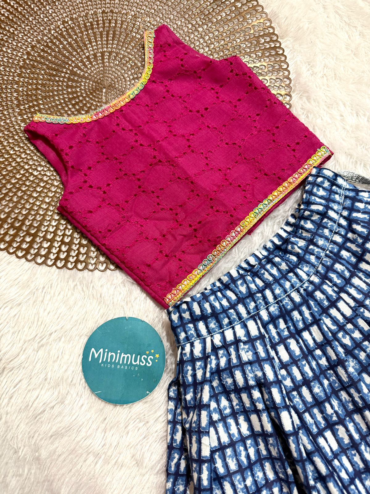 DARING DIVAS-DC105 PINK INDIGO SKIRT SET