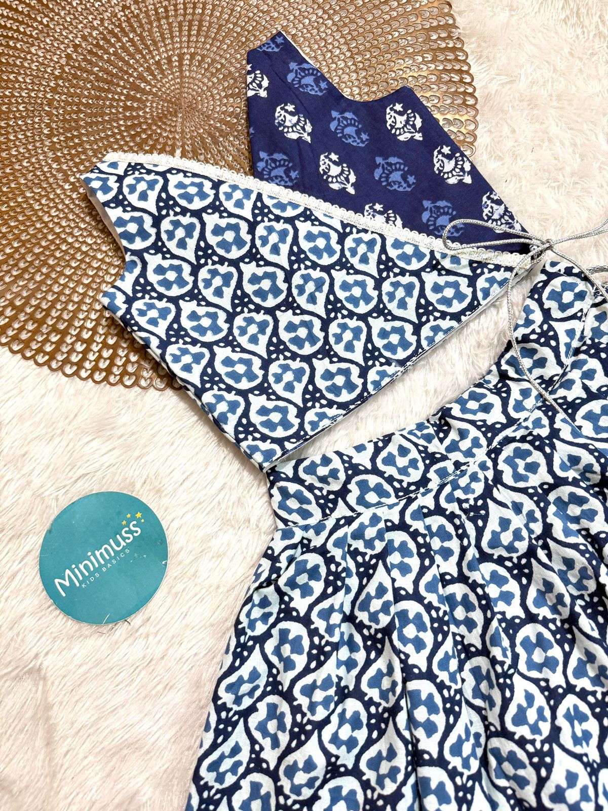 DARING DIVAS-DC102 DUAL INDIGO SKIRT SET