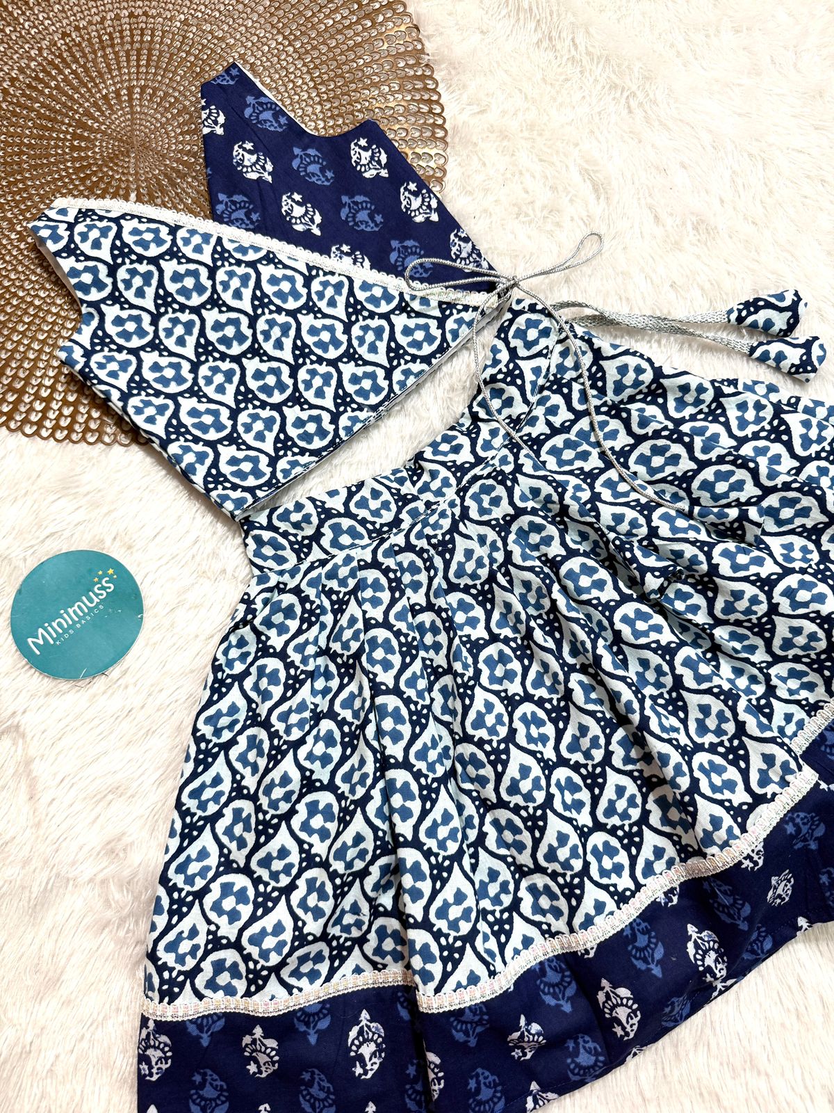 DARING DIVAS-DC102 DUAL INDIGO SKIRT SET