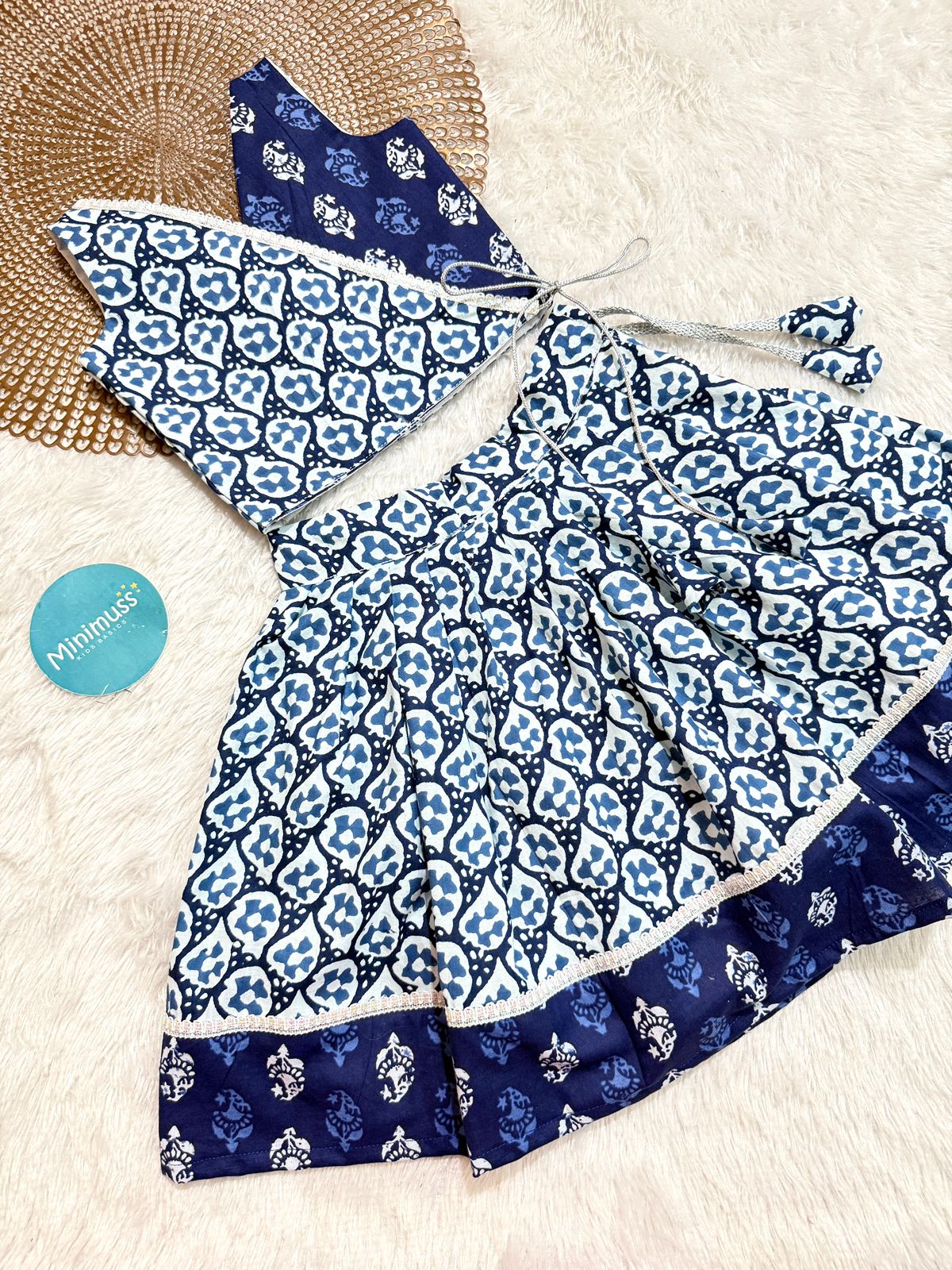 DARING DIVAS-DC102 DUAL INDIGO SKIRT SET