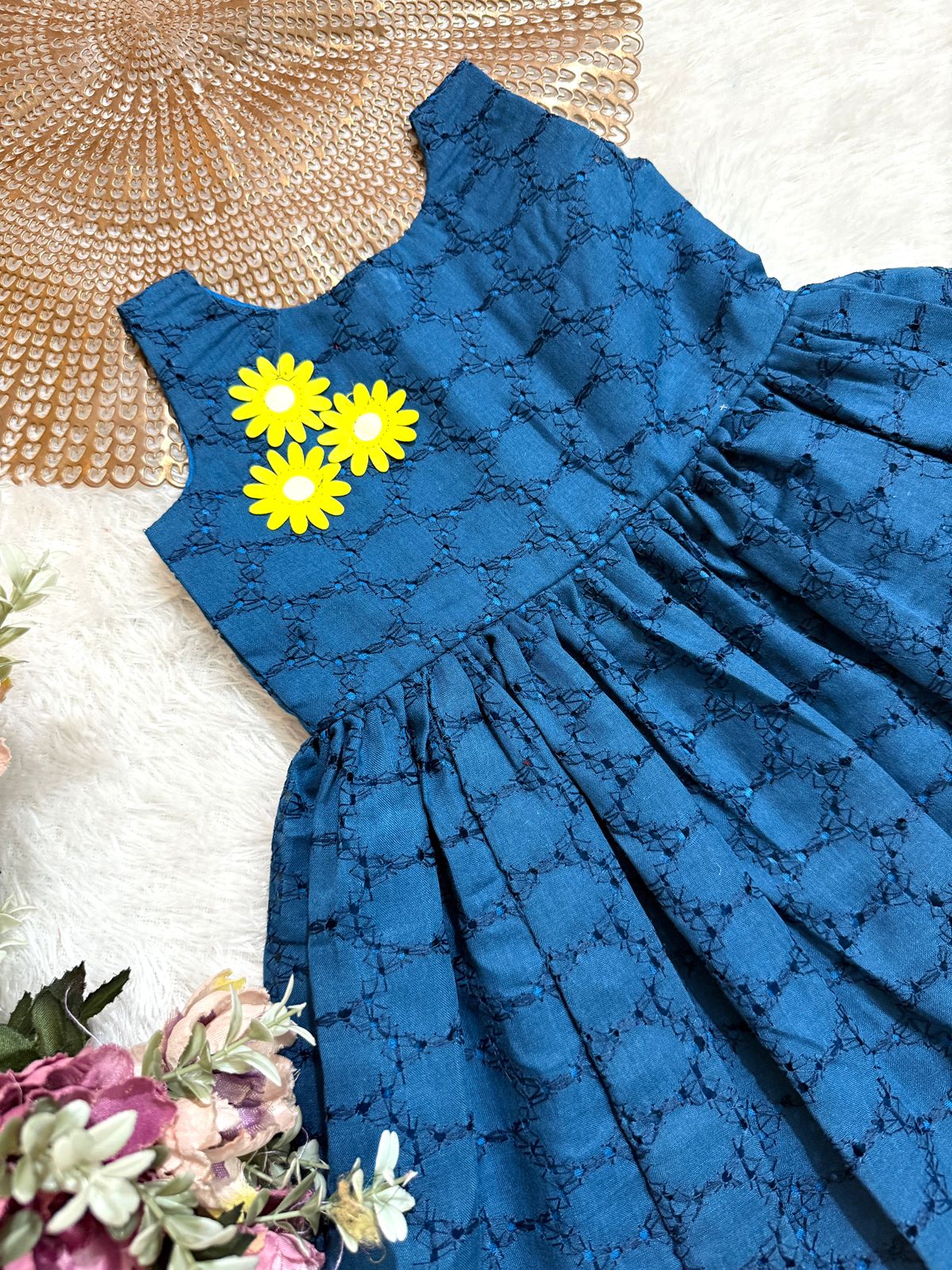 PLAYFULL PRINCESS- DC116 TEAL HAKOBA FROCK