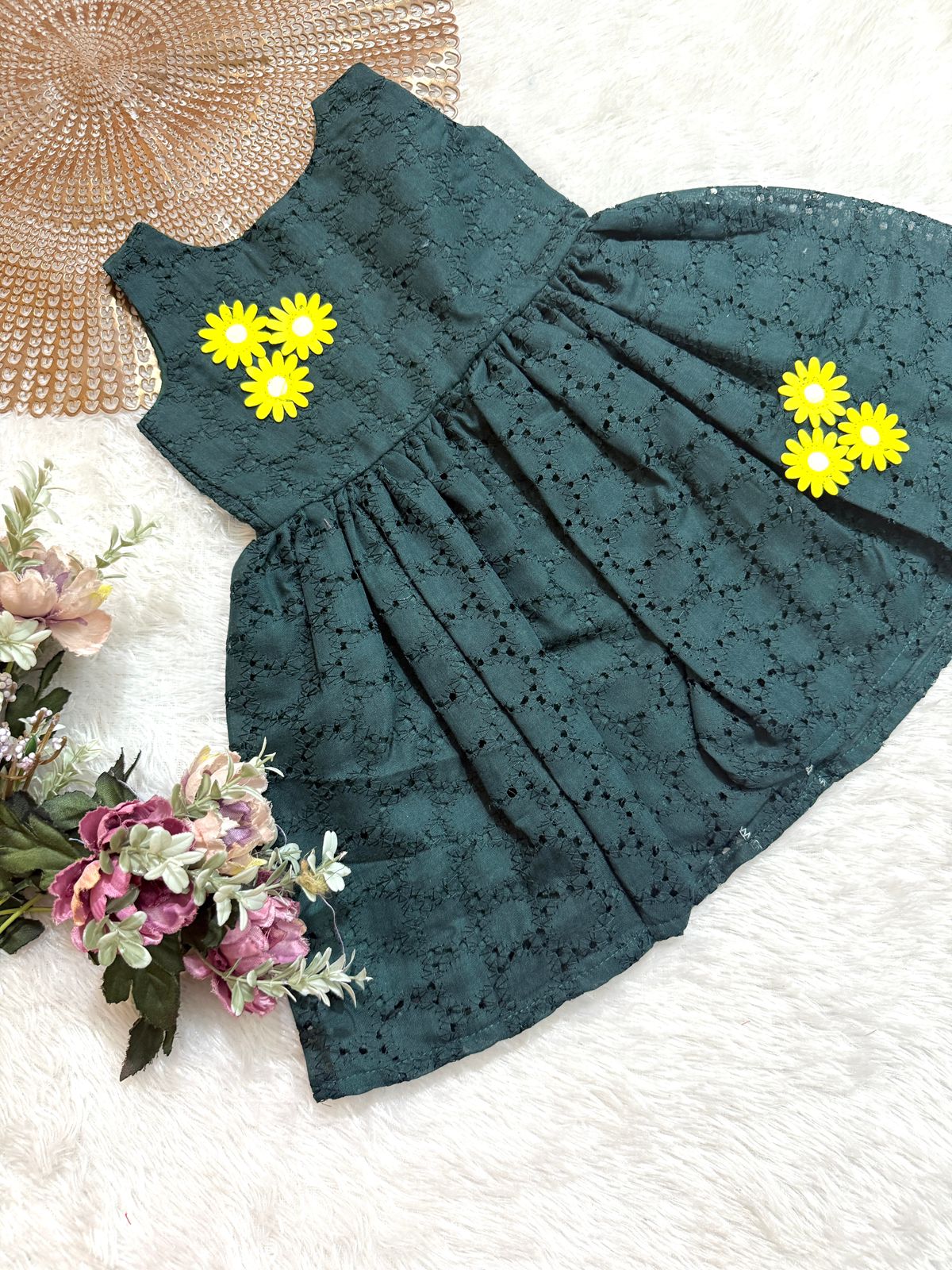 PLAYFULL PRINCESS- DC114 GREEN HAKOBA FROCK