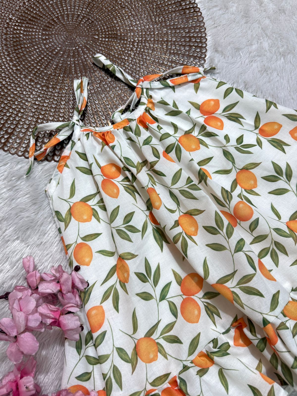 MINI GLOW- CP021 ORANGE KNOTTED FROCK