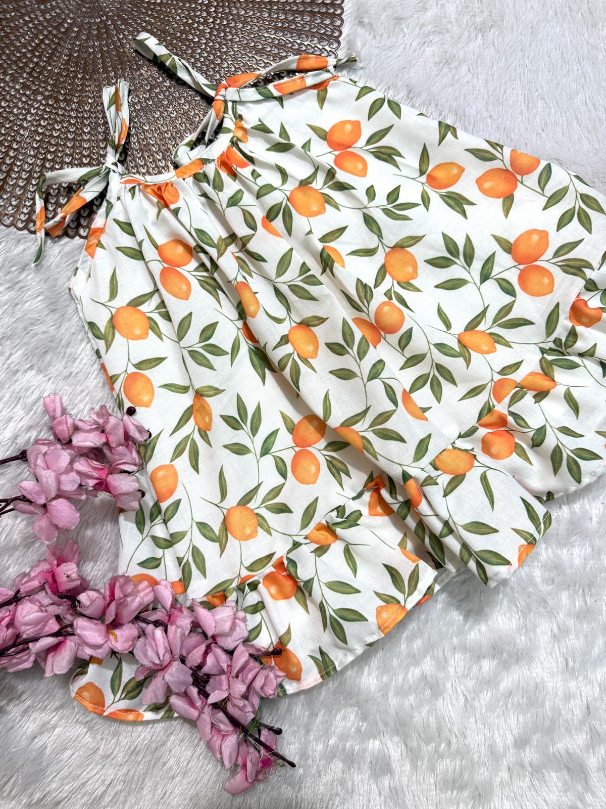 MINI GLOW- CP021 ORANGE KNOTTED FROCK