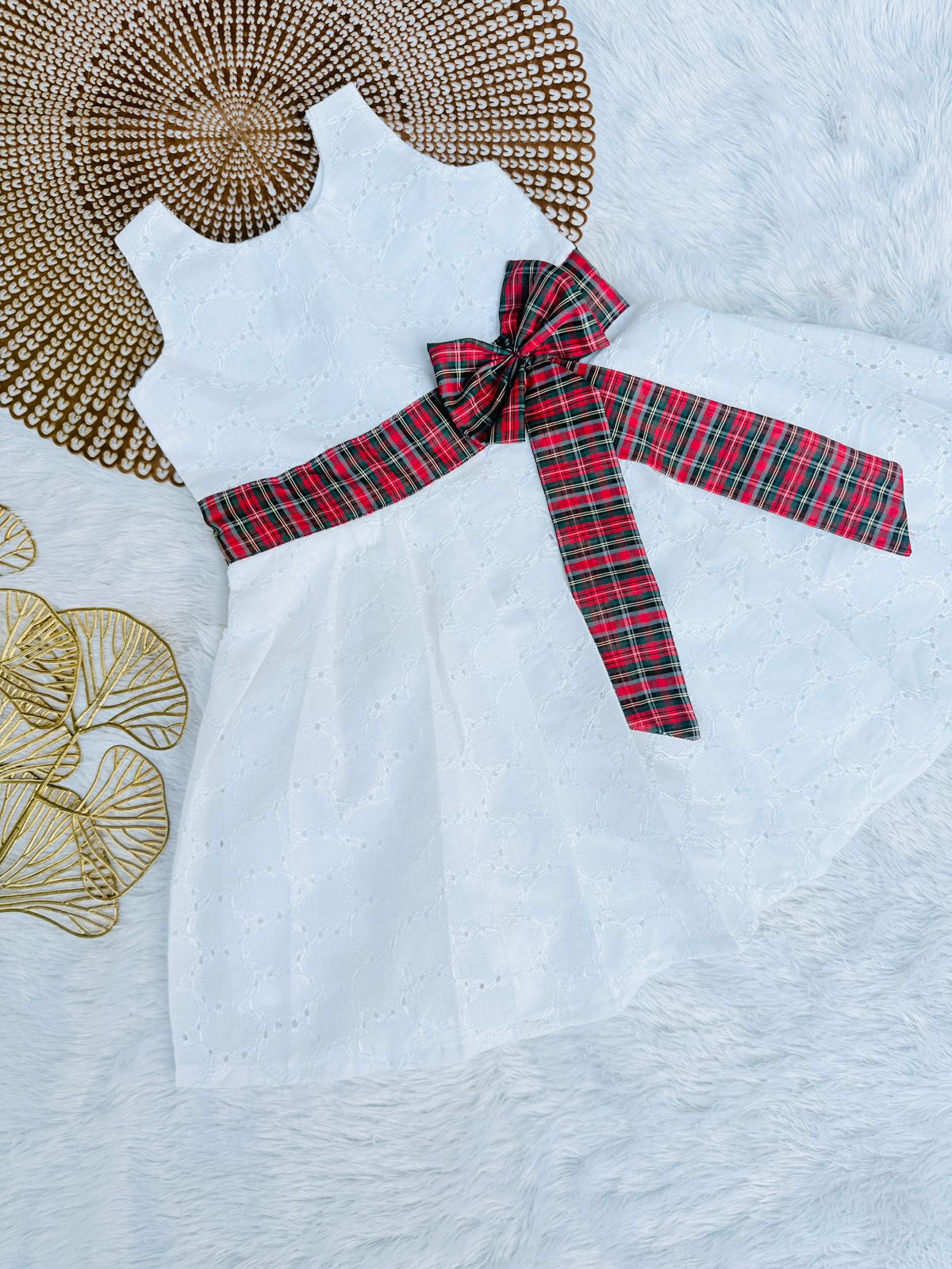 MERRY MINIMUSS- CP032-WHITE BOW FROCK