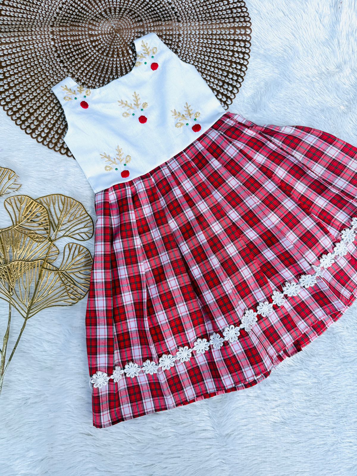 MERRY MINIMUSS- CP034-REINDEER FROCK