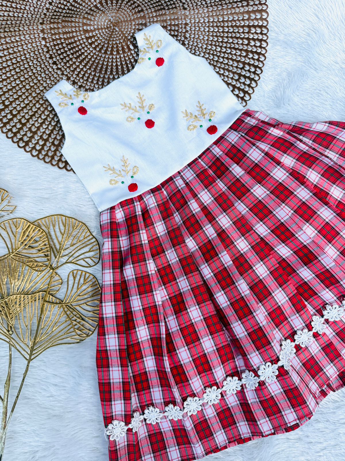 MERRY MINIMUSS- CP034-REINDEER FROCK