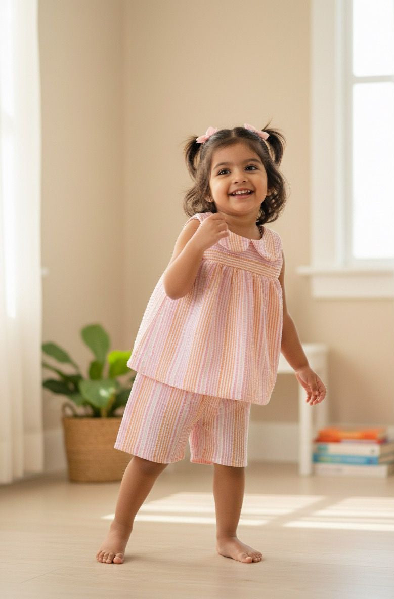 Twinkle - CP039-PINK STRIPES CO-CORD SET