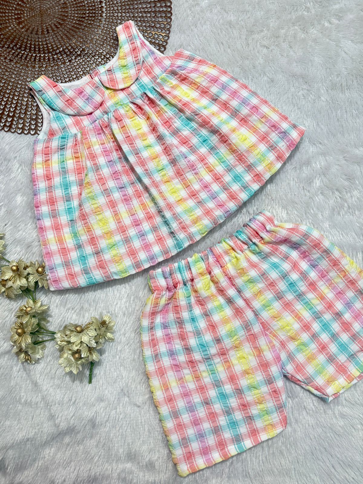 Twinkle - CP041-MULTI RED CHECKED CO-CORD SET