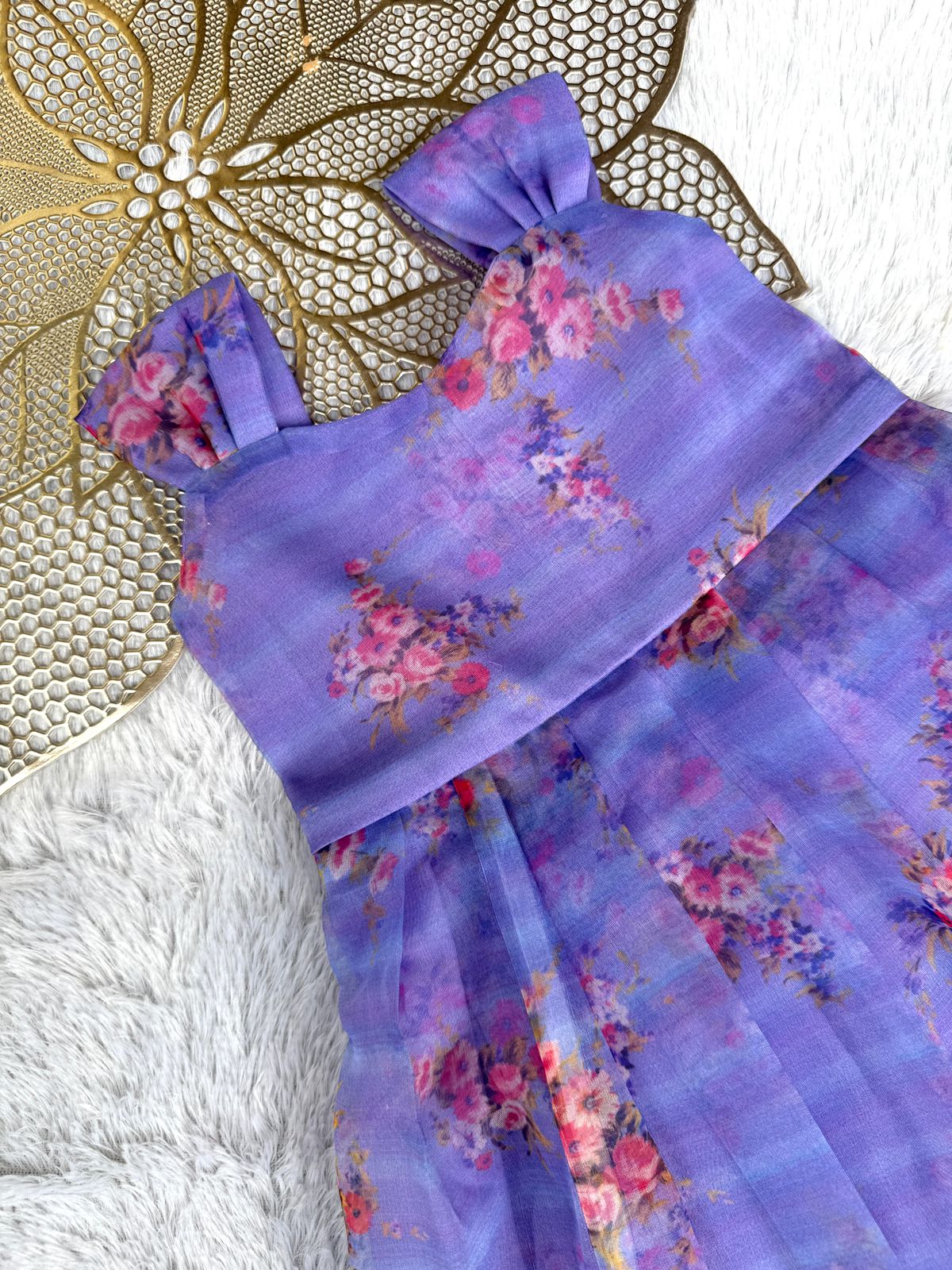 BUBBLY BLOSSOM- CP050-LAVENDER ORGANZA FROCK