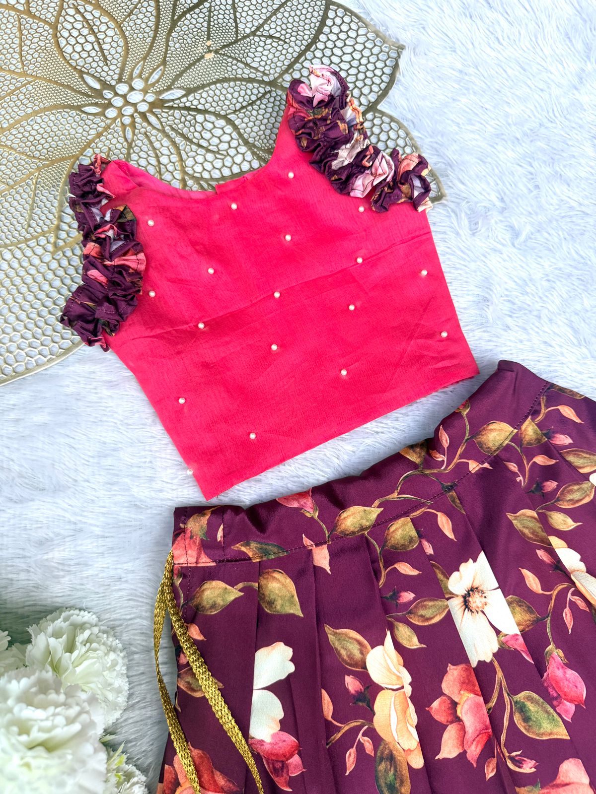 SUMMER CIRCUS-FS004 PINK PURPLE SKIRT SET