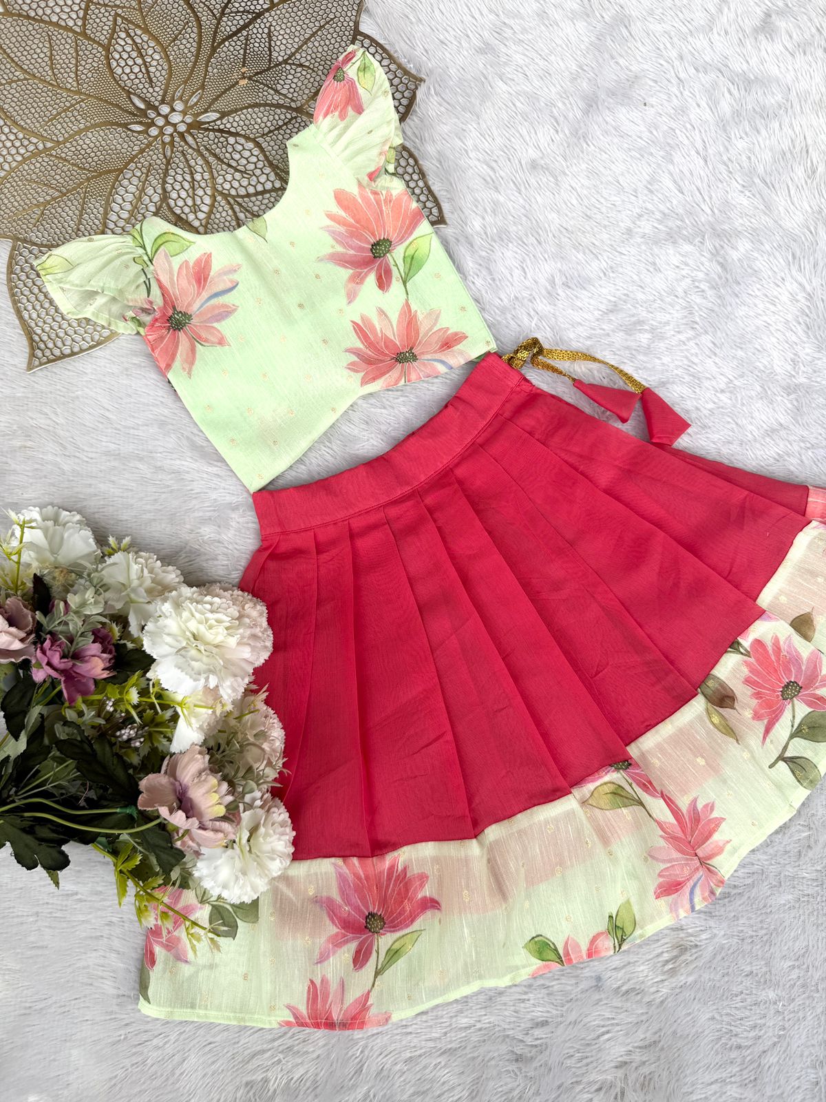 SUMMER CIRCUS-FS008 PISTA GREEN SKIRT SET