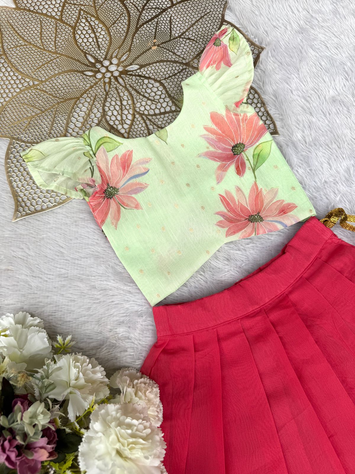 SUMMER CIRCUS-FS008 PISTA GREEN SKIRT SET