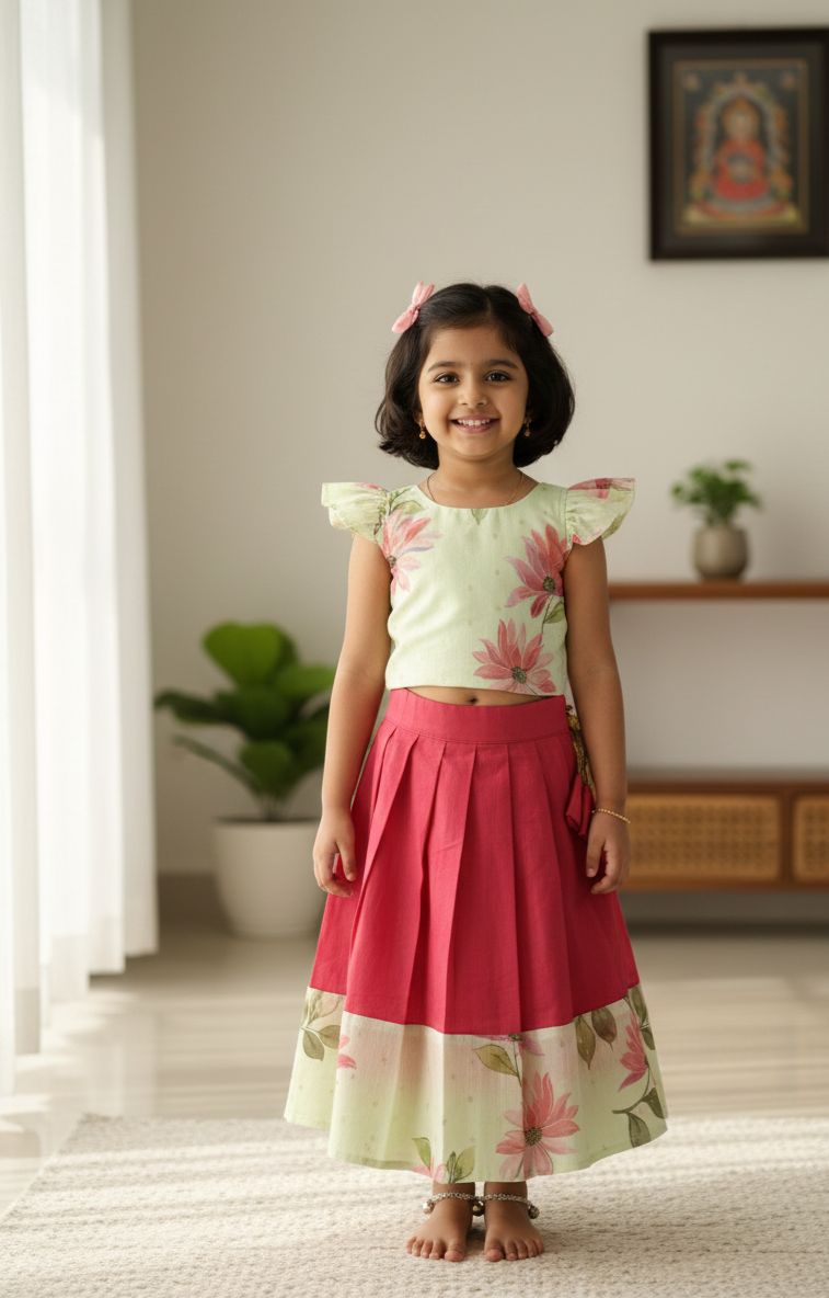 SUMMER CIRCUS-FS008 PISTA GREEN SKIRT SET