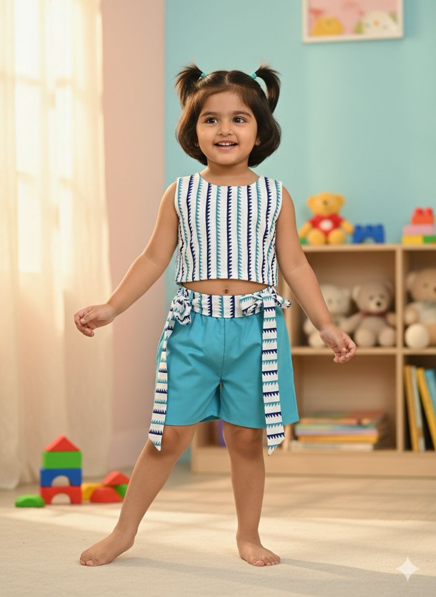 Twinkle - FS037- TEAL CO-ORD SET