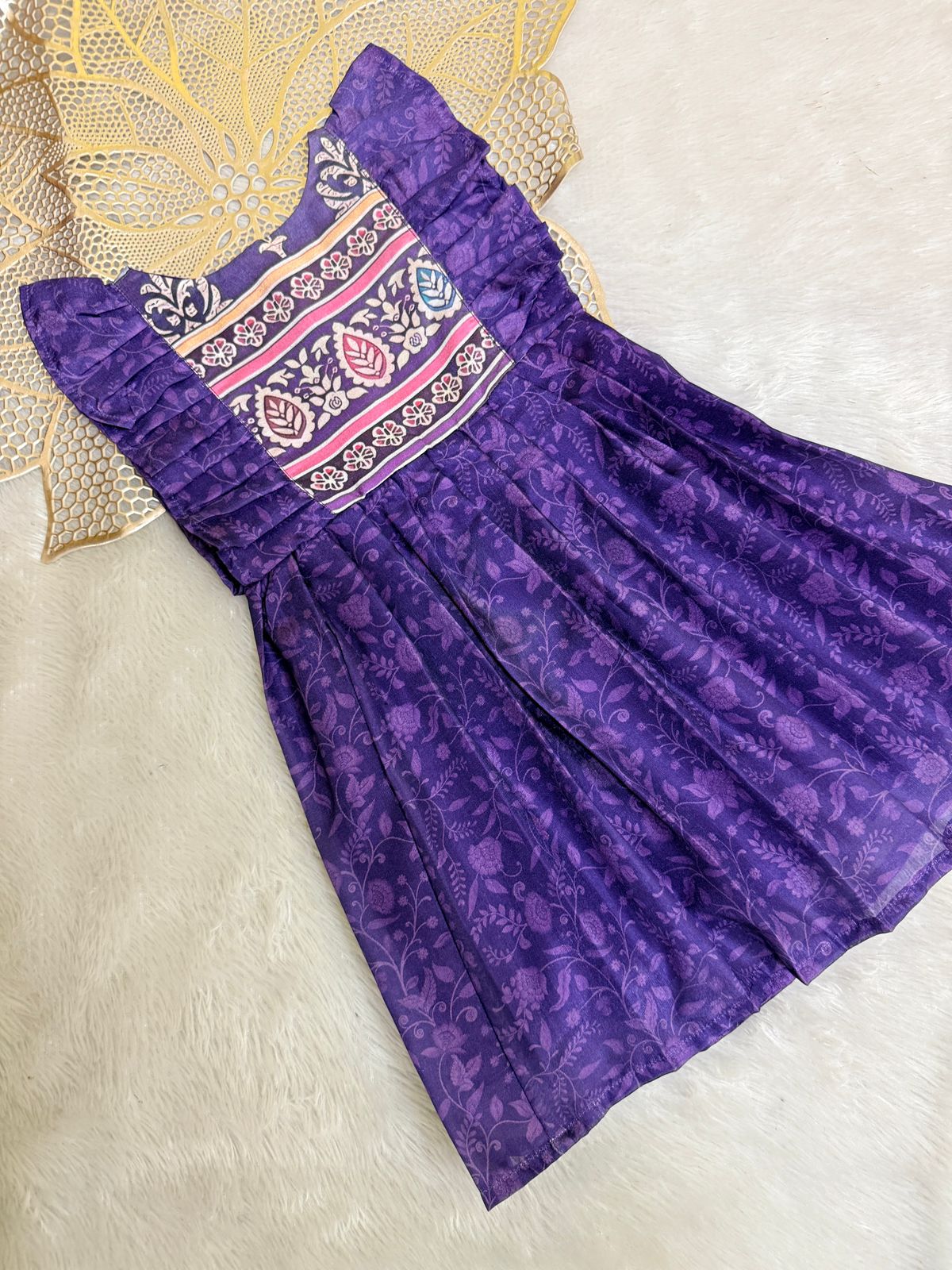 SUNBLUSH NEWBORN-FS039- VIOLET FROCK